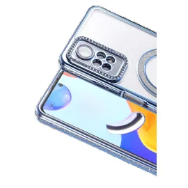 Newface Xiaomi Redmi Note 12 Pro 4G Joke Simli Magneticsafe Kılıf - Mavi