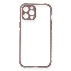 Newface Iphone 12 Kılıf Miami Şeffaf Silikon - Açık Mor