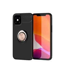 Newface Iphone 12 Mini Kılıf Range Yüzüklü Silikon - Siyah-Gold