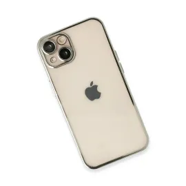 Newface Iphone 14 Kılıf Razer Lensli Silikon - Gümüş