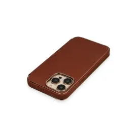 Newface Iphone 14 Pro Max Kılıf Dolpin Kapaklı - Kahverengi