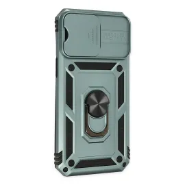 Newface Iphone 14 Pro Max Kılıf Pars Lens Yüzüklü Silikon - Yeşil