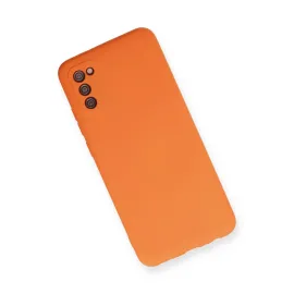 Newface Samsung Galaxy A03S Kılıf Nano Içi Kadife Silikon - Turuncu