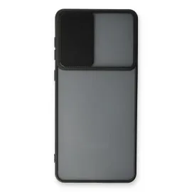 Newface Samsung Galaxy A33 5G Kılıf Palm Buzlu Kamera Sürgülü Silikon - Siyah