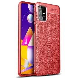 Newface Samsung Galaxy M31S Kılıf Auto Focus Kapak - Kırmızı