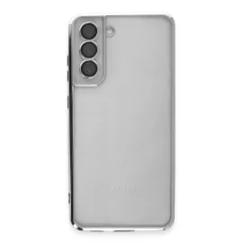 Newface Samsung Galaxy S21 Fe Kılıf Razer Lensli Silikon - Gümüş