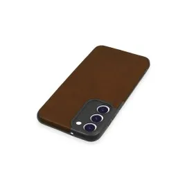 Newface Samsung Galaxy S23 Plus Kılıf Loop Deri Silikon - Kahverengi