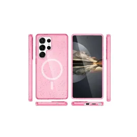 Newface Samsung Galaxy S24 Ultra Kılıf Glow Magsafe Kapak - Pembe