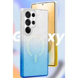 Newface Samsung Galaxy S24 Ultra Pummel Shiny Magsafe Kapak - Pembe