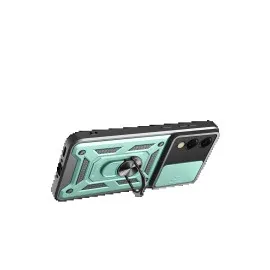 Newface Samsung Galaxy S25 Edge Pars Lens Yüzüklü Silikon - Yeşil