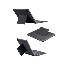 Newface T5509D iPad Pro 12.9 (2022) Kılıf Palermo Ledli Klavyeli Standlı Tablet Kılıfı - Siyah