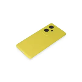 Newface Vivo V29 Lite Kılıf Nano Içi Kadife Silikon - Sarı