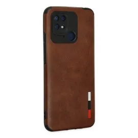 Newface Xiaomi Redmi 10C Kılıf Loop Deri Silikon - Kahverengi