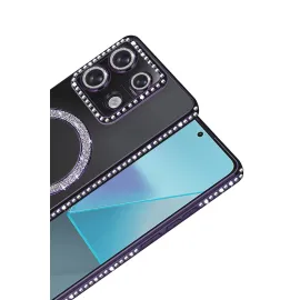 Newface Xiaomi Redmi 13C Joke Simli Magneticsafe Kılıf - Derin Mor