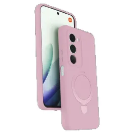 Newface Xiaomi Redmi 15 4G Regal Magsafe Standlı Kapak - Açık Pembe