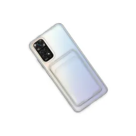 Newface Xiaomi Redmi Note 11 Kılıf Kart Şeffaf Silikon - Şeffaf
