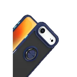 Newface Apple Iphone 17 Air Montreal Yüzüklü Silikon Kapak - Lacivert