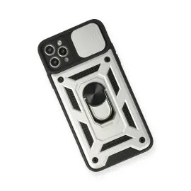 Newface Iphone 11 Pro Kılıf Pars Lens Yüzüklü Silikon - Gümüş