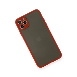 Newface Iphone 11 Pro Max Kılıf Montreal Silikon Kapak - Kırmızı