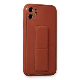 Newface Iphone 12 Kılıf Coco Deri Standlı Kapak - Fuşya