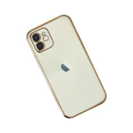 Newface Iphone 12 Kılıf Razer Lensli Silikon - Gold