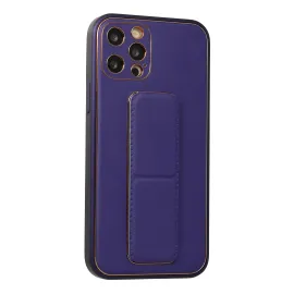 Newface Iphone 12 Pro Kılıf Coco Deri Standlı Kapak - Mor