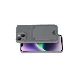 Newface Iphone 14 Kılıf Kelvin Kartvizitli Silikon - Gri