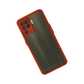 Newface Oppo Reno 5 Lite Kılıf Montreal Silikon Kapak - Kırmızı