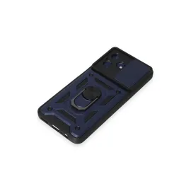 Newface Realme C53 Kılıf Pars Lens Yüzüklü Silikon - Lacivert