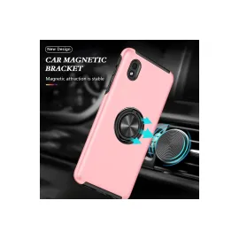 Newface Samsung Galaxy A01 Core Kılıf Elit Yüzüklü Kapak - Pembe