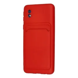 Newface Samsung Galaxy A01 Core Kılıf Kelvin Kartvizitli Silikon - Kırmızı