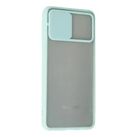 Newface Samsung Galaxy A02 Kılıf Palm Buzlu Kamera Sürgülü Silikon - Turkuaz