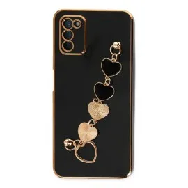 Newface Samsung Galaxy A03S Kılıf Esila Silikon - Siyah