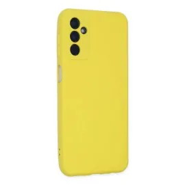 Newface Samsung Galaxy M23 Kılıf Nano Içi Kadife Silikon - Sarı