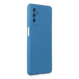 Newface Samsung Galaxy M52 5G Kılıf Nano Içi Kadife Silikon - Mavi