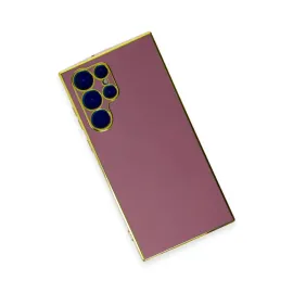 Newface Samsung Galaxy S22 Ultra Kılıf Volet Silikon - Kırmızı