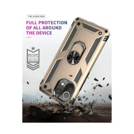 Newface Xiaomi Mi 11 Lite Kılıf Sofya Yüzüklü Silikon Kapak - Gold