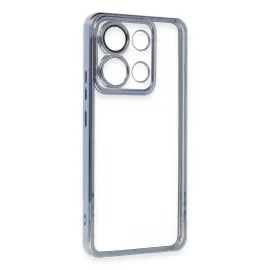 Newface Xiaomi Poco X6 Kılıf Razer Lensli Silikon - Açık Mavi