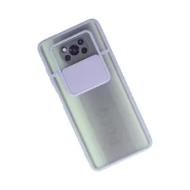 Newface Xiaomi Pocophone X3 Kılıf Palm Buzlu Kamera Sürgülü Silikon - Lila