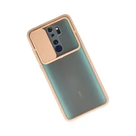 Newface Xiaomi Redmi Note 8 Pro Kılıf Palm Buzlu Kamera Sürgülü Silikon - Pembe