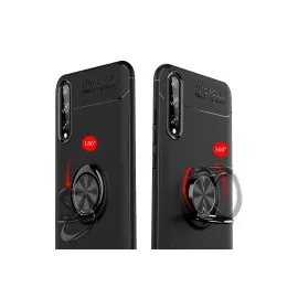 Newface Huawei P Smart S Kılıf Range Yüzüklü Silikon - Siyah