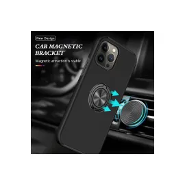 Newface Iphone 13 Pro Kılıf Elit Yüzüklü Kapak - Siyah