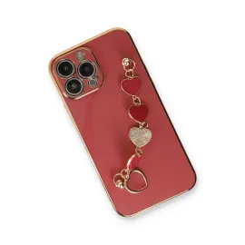 Newface Iphone 13 Pro Kılıf Esila Silikon - Kırmızı