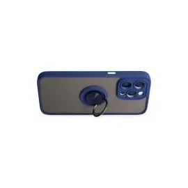 Newface Iphone 14 Pro Kılıf Montreal Yüzüklü Silikon Kapak - Lacivert