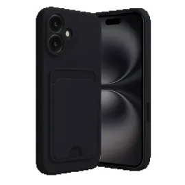 Newface Iphone 16 Kılıf Kelvin Kartvizitli Silikon - Siyah