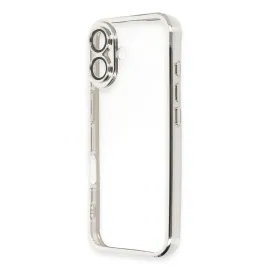Newface Iphone 16 Kılıf Razer Lensli Silikon - Gümüş