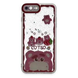 Newface Iphone 7 Kılıf Sweet Desenli Silikon Kapak - Pembe