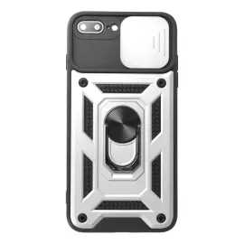 Newface Iphone 7 Plus Kılıf Pars Lens Yüzüklü Silikon - Gümüş