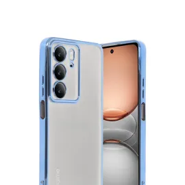 Newface Realme C75 4G Kılıf Razer Lensli Silikon - Açık Mavi