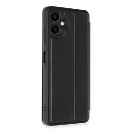 Newface Samsung Galaxy A06 Kılıf Flip Cover - Siyah